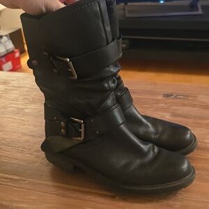 Earth Women's Black Moto Boots
